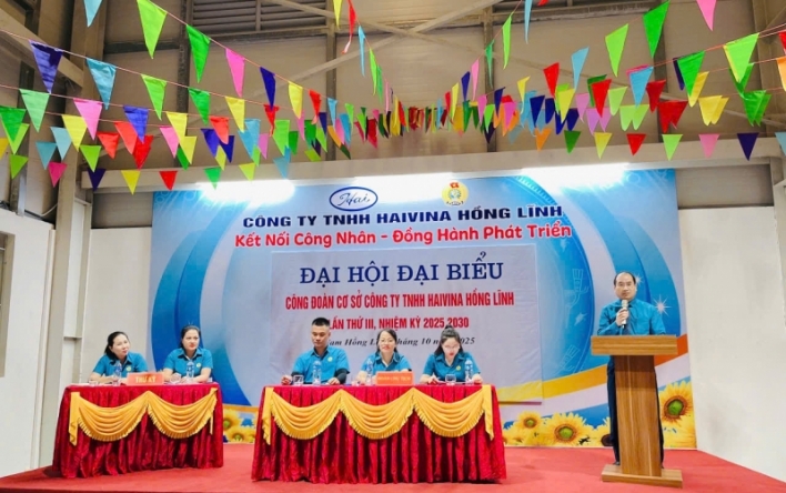 Công đoàn cơ sở Công ty TNHH Haivina Hồng Lĩnh:  Lấy đoàn...